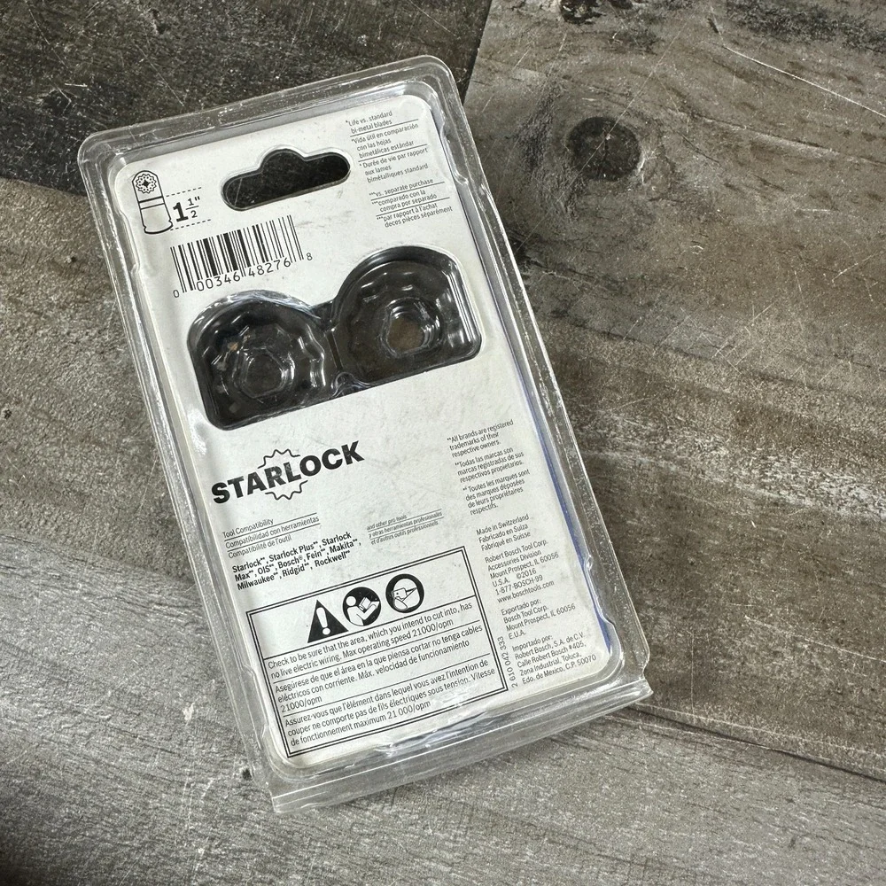 Bosch 2 pack 1-1/4 Inch Starlock Multi-Tool‎ Bi-Metal Blades - OSL114C-2PK NEW
